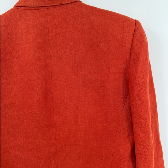 Brooks Brothers Vintage 100% Linen Notched Lapel Blazer Jacket in Red | Size 8 - Picture 7 of 7